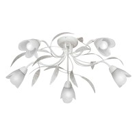 Люстра V3456/5PL, 5хЕ14 макс. 60Вт белый матовый с серебром Vitaluce