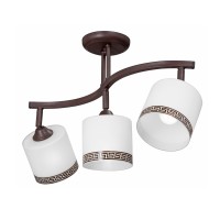 Люстра V3726-7/3PL, 3хЕ27 макс. 60Вт коричневый матовый Vitaluce