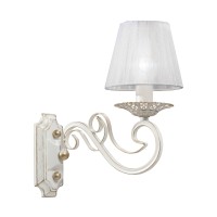 Светильник настенный V2370-0/1A, 1хЕ14 макс. 60Вт белый с золотом Vitaluce