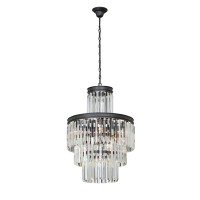 Люстра V5150-1/6+3+1, 10хЕ14 макс. 60Вт черный матовый Vitaluce