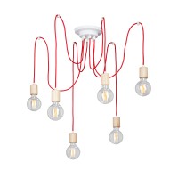 Люстра V4547-4/6PL, 6хЕ27 макс. 40Вт красный Vitaluce Люстра V4547-4/6PL, 6хЕ27 макс. 40Вт красный Vitaluce