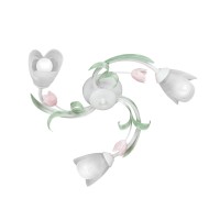 Люстра V1541/3PL, 3хЕ14 макс. 60Вт белый матовый с золотом Vitaluce