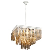 Люстра V5160-0/4+4+1, 9хЕ14 макс. 60Вт белый Vitaluce