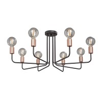 Люстра V4525-1/8PL, 8хЕ27 макс. 60Вт чёрный матовый Vitaluce Люстра V4525-1/8PL, 8хЕ27 макс. 60Вт чёрный матовый Vitaluce