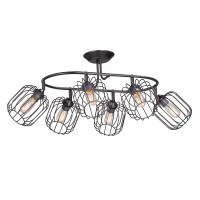 Люстра V4327-1/6PL, 6хЕ27 макс. 60Вт черный матовый Vitaluce