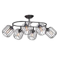 Люстра V4327-1/6PL, 6хЕ27 макс. 60Вт черный матовый Vitaluce