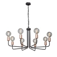 Люстра V4525-1/8, 8хЕ27 макс. 60Вт чёрный матовый Vitaluce Люстра V4525-1/8, 8хЕ27 макс. 60Вт чёрный матовый Vitaluce