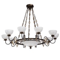 Люстра V2020/10+3, 10хЕ27 макс. 60Вт + 3хЕ27 макс. 60Вт золото Vitaluce