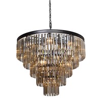 Люстра V1807-1/8+4+4+1, 17хЕ14 макс. 60Вт черный матовый Vitaluce