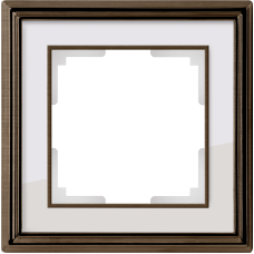 Рамка на 1 пост (бронза/белый) WL17-Frame-01