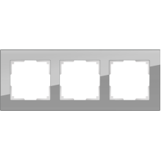 Рамка на 3 поста (серый,стекло) WL01-Frame-03