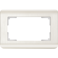 Рамка для двойной розетки (перламутровый) WL12-Frame-01-DBL