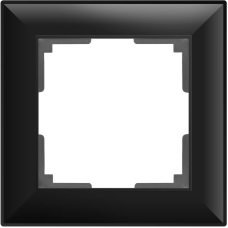 Рамка на 1 пост (черный матовый) WL14-Frame-01