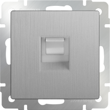 Розетка Ethernet RJ-45 (cеребряный рифленый) WL09-RJ-45