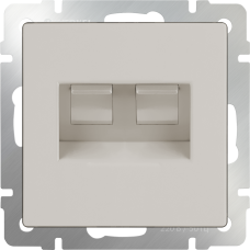 Розетка двойная Ethernet RJ-45 (слоновая кость) WL03-RJ45+RJ45 -ivory