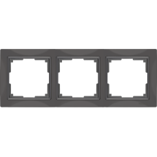 Рамка на 3 поста (серо-коричневый, basic) WL03-Frame-03