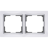 Рамка на 2 поста (белый) WL03-Frame-02-white