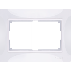 Рамка для двойной розетки (белый, basic) WL03-Frame-01-DBL-white