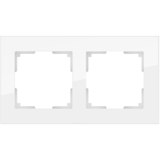 Рамка на 2 поста (белый,стекло) WL01-Frame-02
