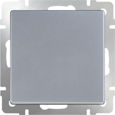 Выключатель одноклавишный (серебряный) WL06-SW-1G