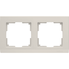 Рамка на 2 поста (слоновая кость) WL04-Frame-02-ivory