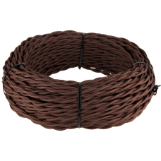 Ретро кабель витой 2х2,5 (коричневый) Ретро кабель витой 2х2,5 (коричневый)