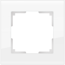 Рамка на 1 пост (белый,стекло) WL01-Frame-01