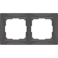 Рамка на 2 поста (серо-коричневый, basic) WL03-Frame-02