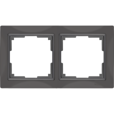 Рамка на 2 поста (серо-коричневый, basic) WL03-Frame-02