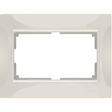 Рамка для двойной розетки (слоновая кость, basic) WL03-Frame-01-DBL-ivory