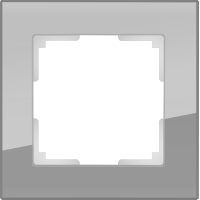 Рамка на 1 пост (серый,стекло) WL01-Frame-01
