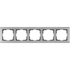 Рамка на 5 постов (глянцевый никель) WL02-Frame-05