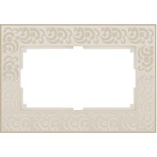 Рамка для двойной розетки (слоновая кость) WL05-Frame-01-DBL-ivory