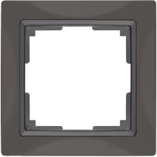 Рамка на 1 пост (серо-коричневый, basic) WL03-Frame-01