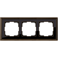 Рамка на 3 поста (бронза/черный) WL17-Frame-03