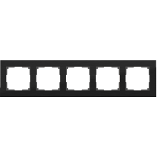 Рамка на 5 постов (черный алюминий) WL11-Frame-05