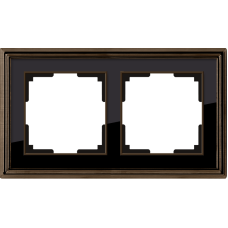 Рамка на 2 поста (бронза/черный) WL17-Frame-02