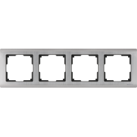 Рамка на 4 поста (глянцевый никель) WL02-Frame-04 Рамка на 4 поста (глянцевый никель) WL02-Frame-04