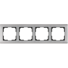 Рамка на 4 поста (глянцевый никель) WL02-Frame-04
