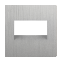 Накладка для двойной розетки Еthernet RJ-45 (серебряный рифленый) WL09-RJ45+RJ45-CP