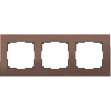Рамка на 3 поста (коричневый алюминий) WL11-Frame-03