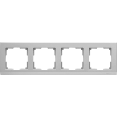 Рамка на 4 поста (серебряный) WL04-Frame-04