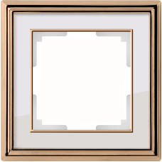 Рамка на 1 пост (золото/белый) WL17-Frame-01