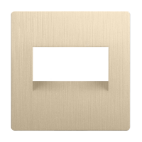 Накладка для двойной розетки Еthernet RJ-45 (шампань рифленый) WL10-RJ45+RJ45-CP