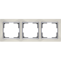 Рамка на 3 поста (слоновая кость) WL03-Frame-03-ivory