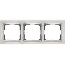 Рамка на 3 поста (слоновая кость) WL03-Frame-03-ivory