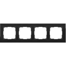 Рамка на 4 поста (черный алюминий) WL11-Frame-04