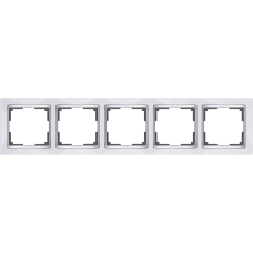 Рамка на 5 постов (белый) WL03-Frame-05-white