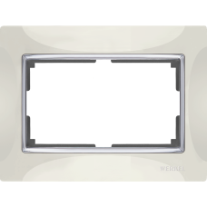 Рамка для двойной розетки (слоновая кость) WL03-Frame-01-DBL-ivory