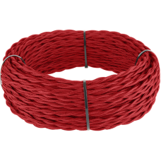 Ретро кабель витой 3х2,5 (красный) под заказ Ретро кабель витой 3х2,5 (красный)